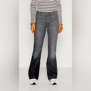 Wrangler High Rise Fit‎ Flare Jeans Black Anthracite Size 28